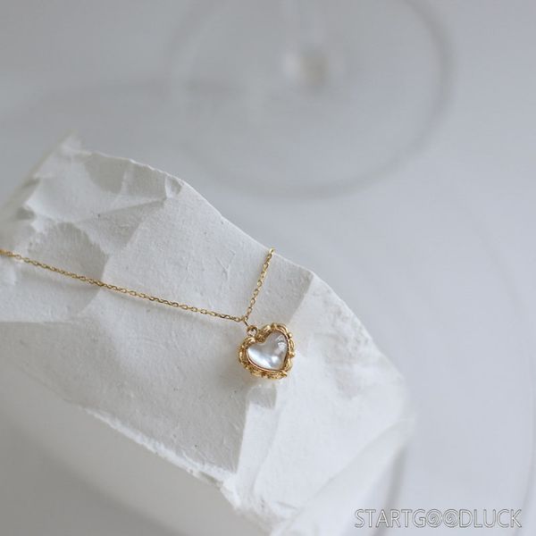 Heart Shaped Necklace - Dainty Lolita-style titanium steel chain