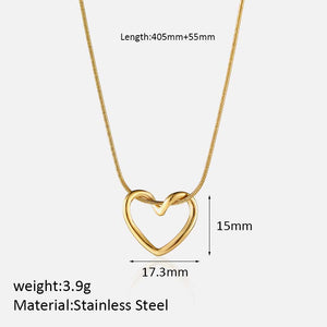 Heart Pendant Necklaces - Gold & Silver Minimalist Fashion Jewelry for Women