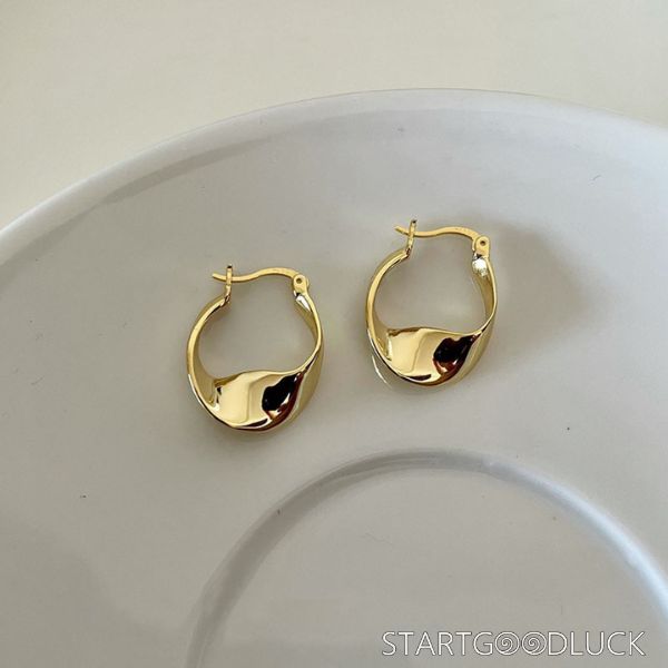 Irregular Hoop Earrings - Minimalist Gold/Silver Chic Earrings