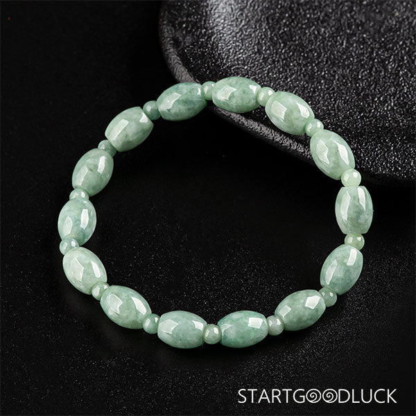 Jade Barrel Bead Bracelet - Minimal Zen Style | Bead Bracelet & Jade Bracelet