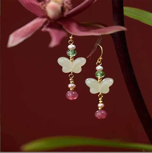 JadeButterflyEarrings_NeoChineseStyleEarrings_BringsGoodLuck_image