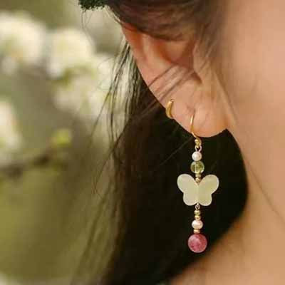 JadeButterflyEarrings_NeoChineseStyleEarrings_BringsGoodLuck_image