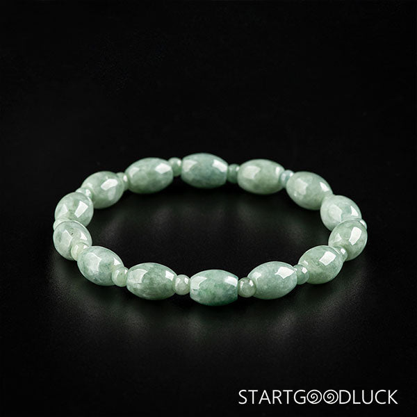 Jade Barrel Bead Bracelet - Minimal Zen Style | Bead Bracelet & Jade Bracelet
