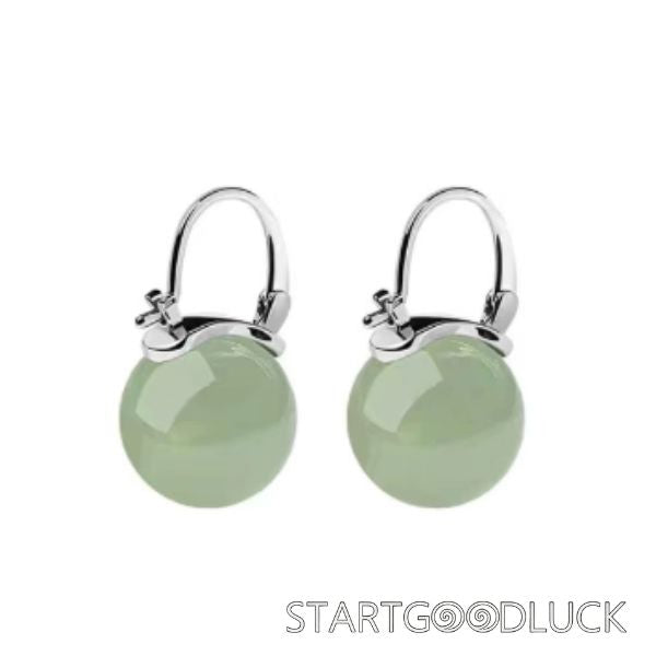 Jade Bead Earrings | Gold d & Silver Earrings