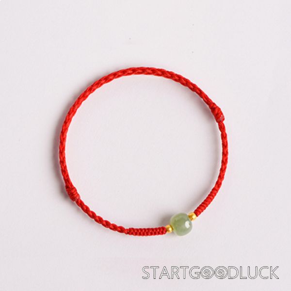 Jade Bead Red String Bracelet | 3 Colors Bracelet-Red-Wine Red-Black