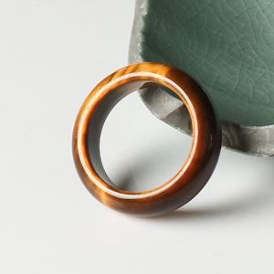 Jade Crafts Tiger's Eye Stone Balance and Harmony Ring