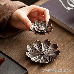 Lotus-Shaped Incense Burner - Beauty & Spirituality | Incense Burner with Lotus Symbol - StartGoodLuck
