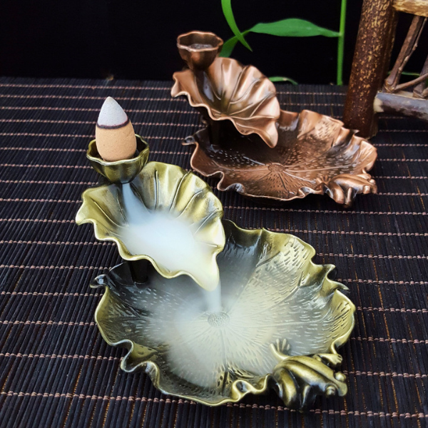 Lotus Backflow Incense Burner - Home Decor Incense Holder for Aromatherapy