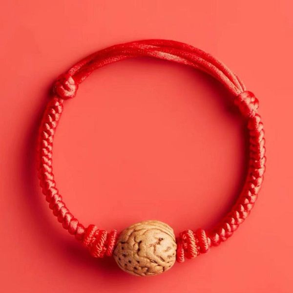 Lucky Chinese bracelet Old Peach Pit Bead