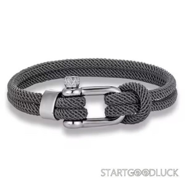 Man Silver Clasp Bracelet | Simple and Versatile Bracelet | Six Colors To Choose