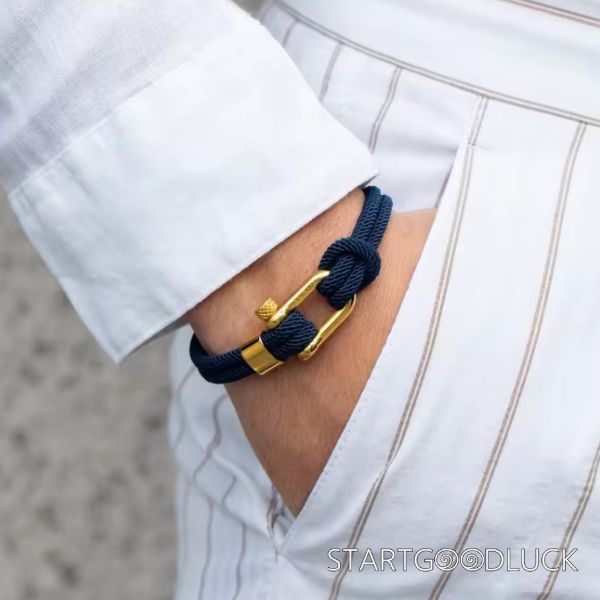 Man Silver Clasp Bracelet | Simple and Versatile Bracelet | Six Colors To Choose