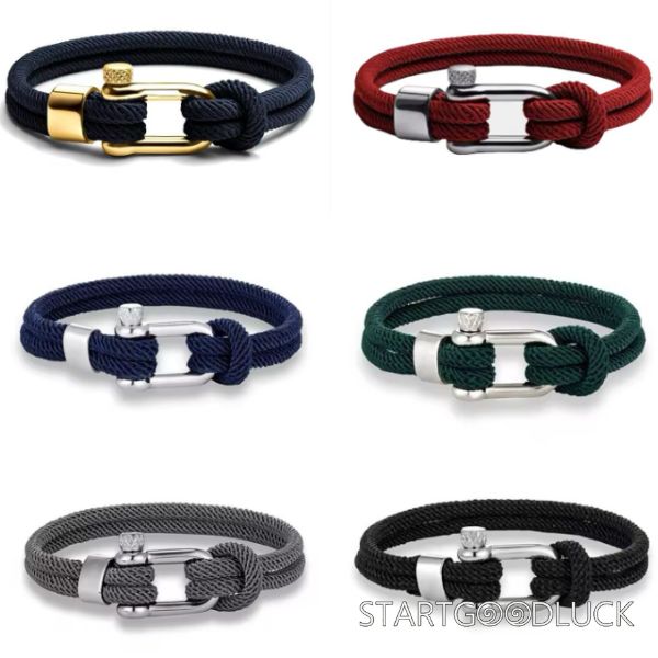 Man Silver Clasp Bracelet | Simple and Versatile Bracelet | Six Colors To Choose