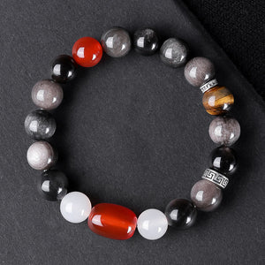 Men’s Silver Obsidian Bracelet