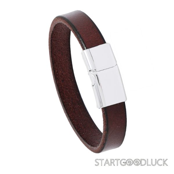 Men's Leather Cuff Bracelets | Simple Casual Style Bracelet