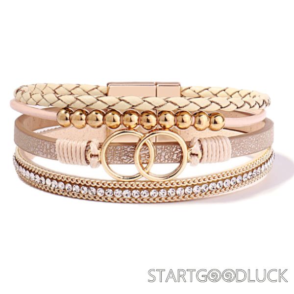 Multi Layer Bracelet | Leather Wrap Bracelet for Women