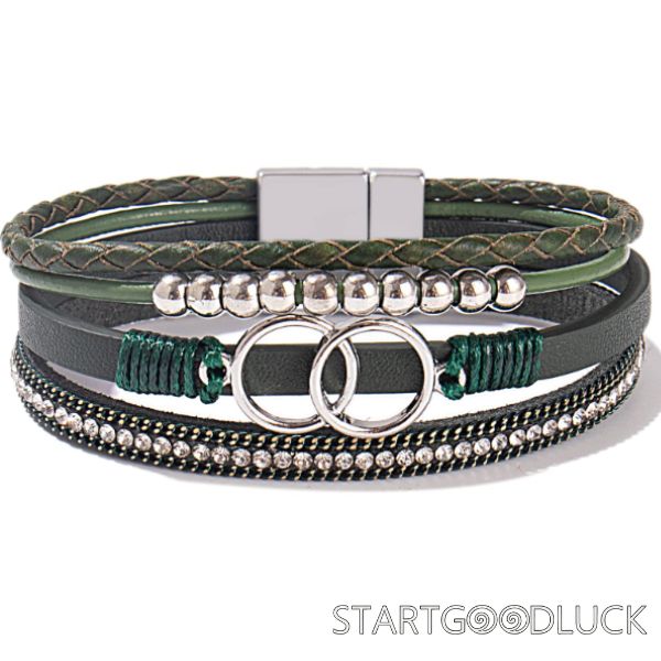 Multi Layer Bracelet | Leather Wrap Bracelet for Women