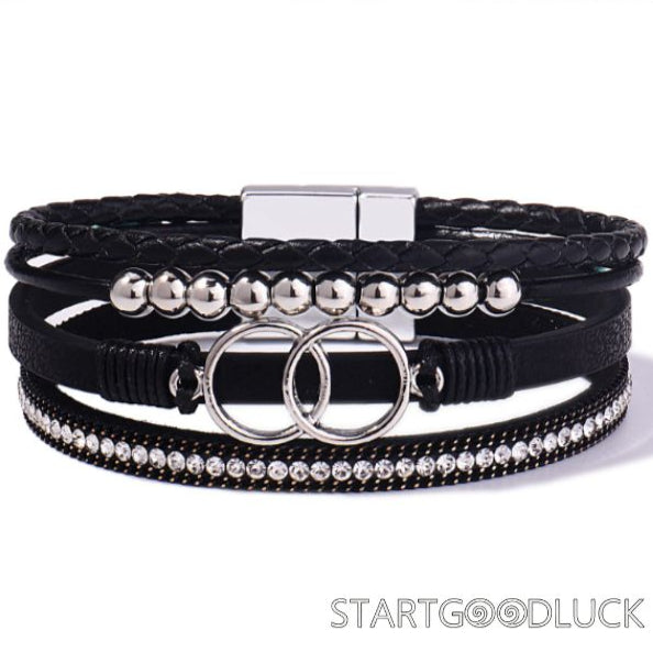 Multi Layer Bracelet | Leather Wrap Bracelet for Women