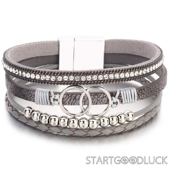 Multi Layer Bracelet | Leather Wrap Bracelet for Women