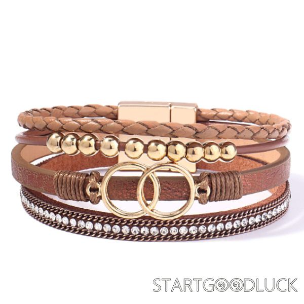 Multi Layer Bracelet | Leather Wrap Bracelet for Women