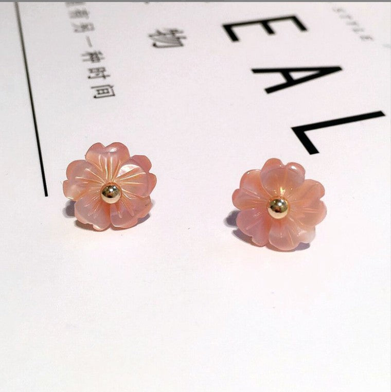 Natural Jade Flower Earrings | S925 Sterling Silver Stud | Best Birthday Gift