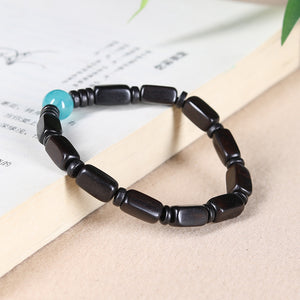Natural Black Sandalwood and Purple Sandalwood Evil Eye Protection and Guardianship Bracelet