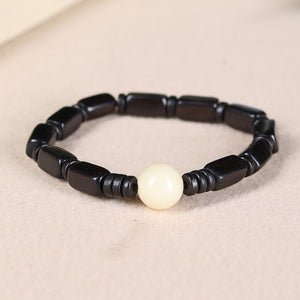 Natural Black Sandalwood and Purple Sandalwood Evil Eye Protection and Guardianship Bracelet