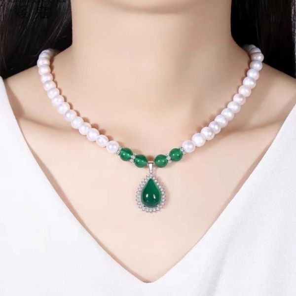 Natural Fresh Water Pearl  Prosperity and Wealth Necklace