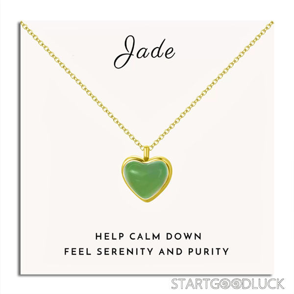 Natural Jade Heart Necklace Pendant: A Talisman of Calm & Purity