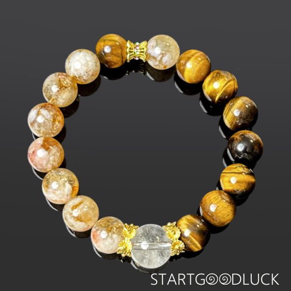 Natural Tiger Eye Bracelet | Yellow Crystal Bracelet