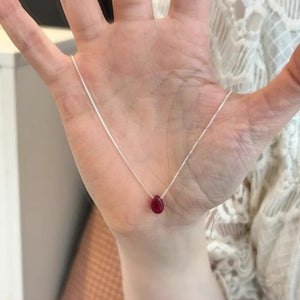 Natural Water Drop Jade Balance and Harmony Necklace