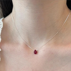 Natural Water Drop Jade Balance and Harmony Necklace