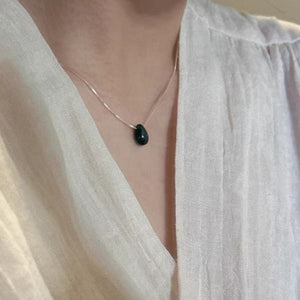 Natural Water Drop Jade Balance and Harmony Necklace