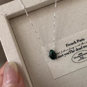 Natural Water Drop Jade Balance and Harmony Necklace