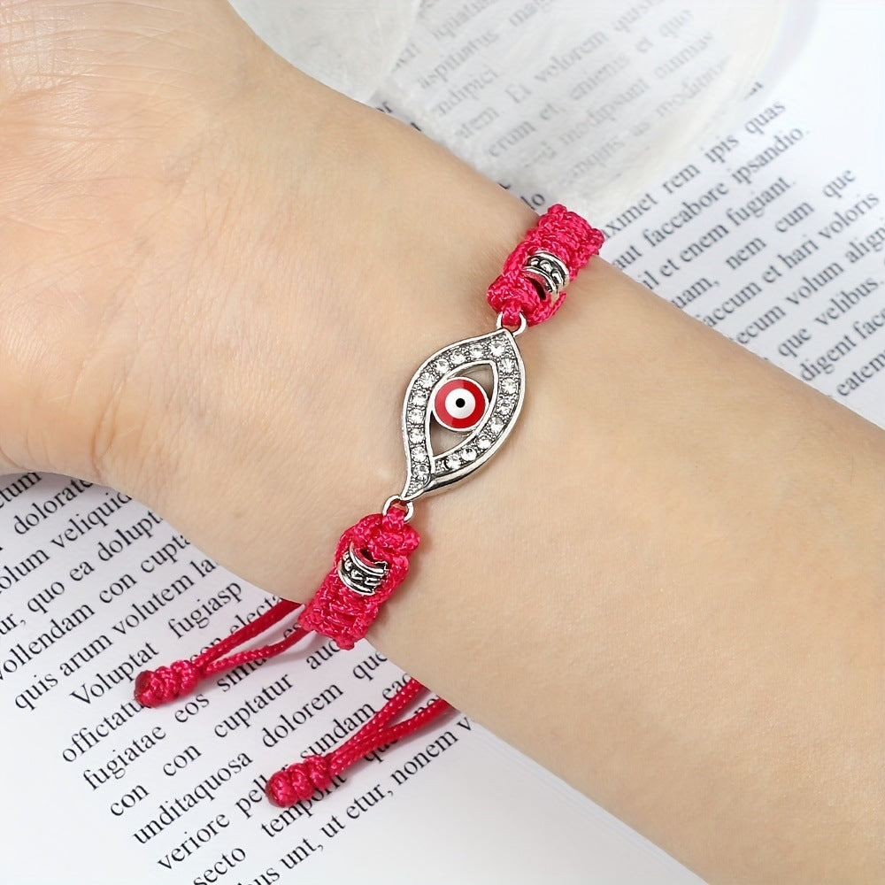 Red Evil Eye Bracelet Tibet Hand-Woven Adjustable Bracelet