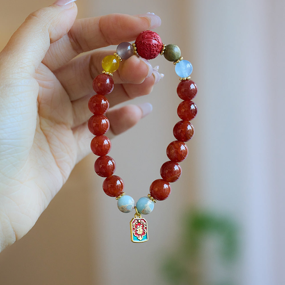 Chinese zodiac Bracelet natural agate bracelet