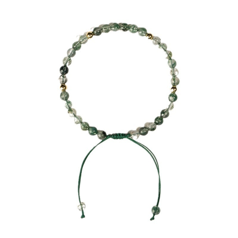 Green Agate Bracelet Crystal Transfer bead Design