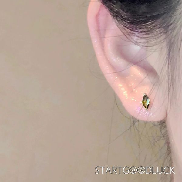 Olive Green Stone Earrings | August Birthstone Jewelry | Minimalist Accessories