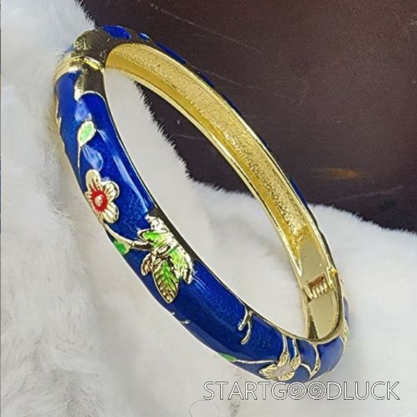 Peony Spring Bangle Bracelet | Retro Chinese  style | Best Birthday Gift For Mother