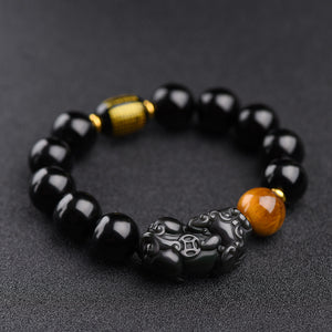 Obsidian Pixiu Bracelet