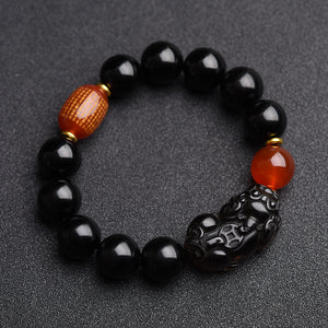 Obsidian Pixiu Bracelet for Men – Courage, Strength & Prosperity