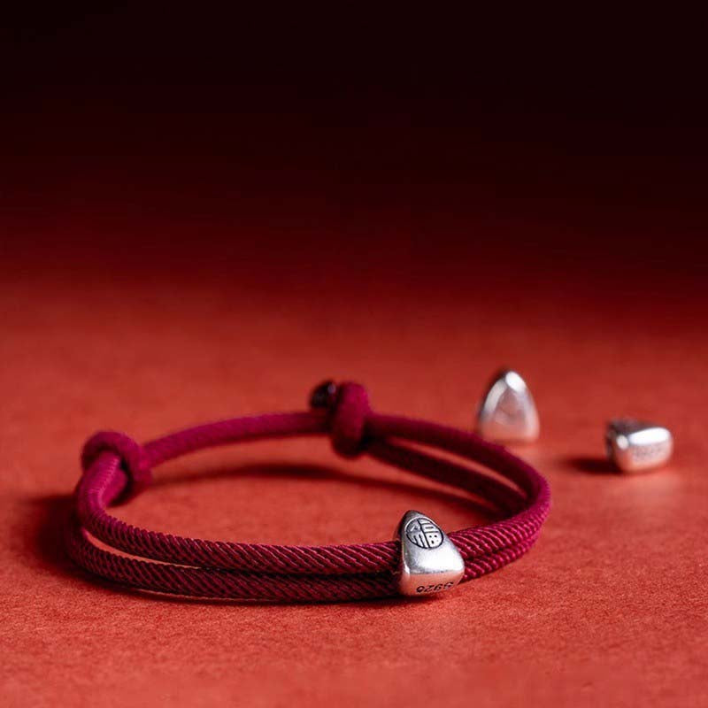 Red Rope 925 Silver Rice Dumplings Postgraduate Entrance Examination Love and Luck Bracelet