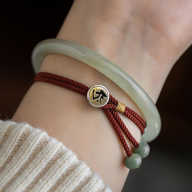 Red String Copper Buckle Zodiac Hand-woven  Courage and Strength Bracelet