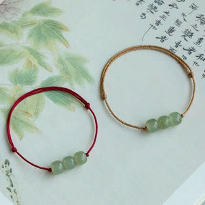 Red & Yellow String Hotan Jade Courage and Strength Bracelet