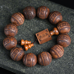 Rose Wood beads Zodiac Health and Positivity Bracelet