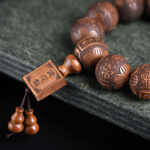 Rose Wood beads Zodiac Health and Positivity Bracelet