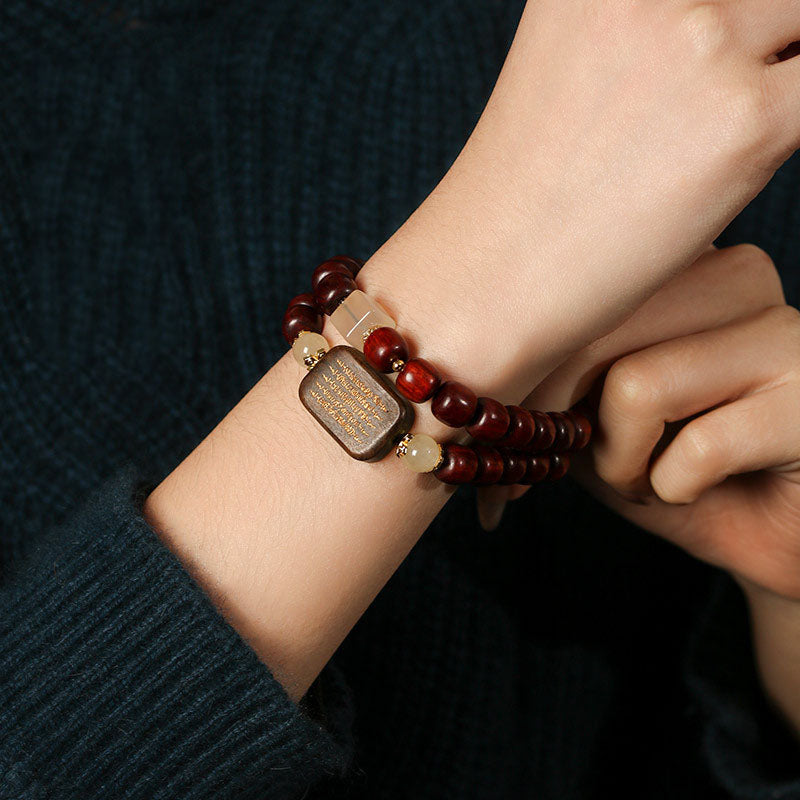 Rosewood Sutra Brand Ziqi Donglai Prosperity and Wealth Bracelet