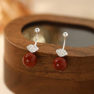 Ruyi earrings Simple Silver Exquisite Earrings