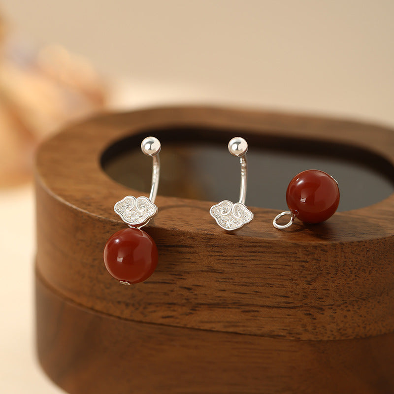 Ruyi earrings Simple Silver Exquisite Earrings
