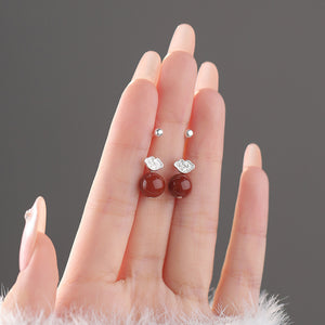 Ruyi earrings Simple Silver Exquisite Earrings