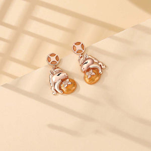 S925 Sterling Silver Year Of Horse Earrings for Women Bring Love and Luck
